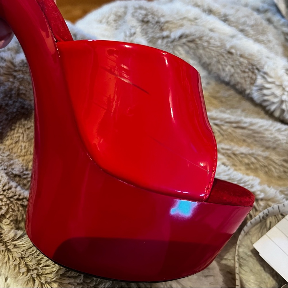 Ellie Red Platform Heels - Picture 16 of 16